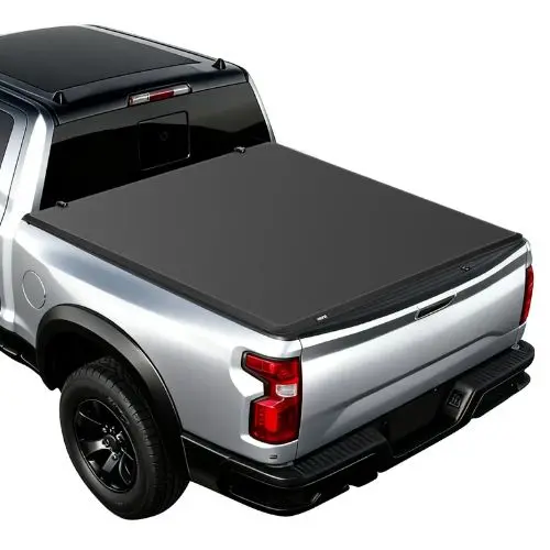 Soft Tri‑Fold Tonneau Cover For 2009‑2025 Dodge Ram 1500 5.7 Ft Bed (Fleetside No Rambox / Split Tailgate) 1