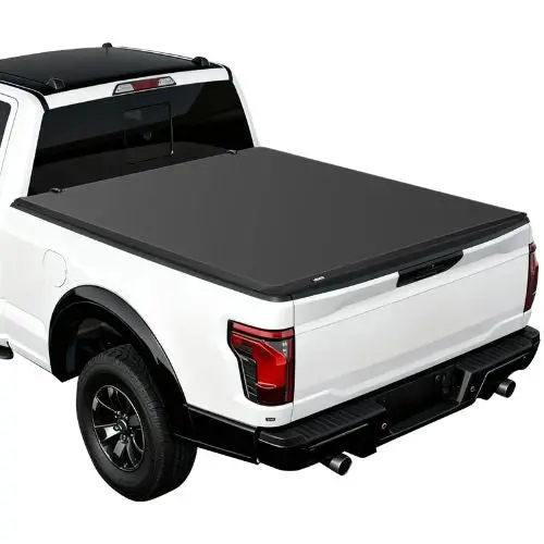 Soft Tri-Fold Tonneau Cover For 2015-2025 Ford F-150 5.5 Ft Bed Waterproof 3-Layer Pvc & Aluminum Alloy Support 1