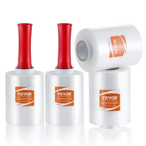 Stretch Film 5 Inches X 1000 Feet Industrial Strength Clear Durable Stretch Wrap Roll  Heavy Duty Shrink Film Stretch Wrap With Handles For Pallet 1