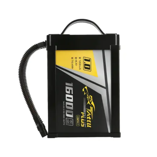 Tattu Plus 1.0 Compact Version 16000Mah 12S1p 44.4V 15C Lipo Smart Battery Pack With Xt90-S Plug 1