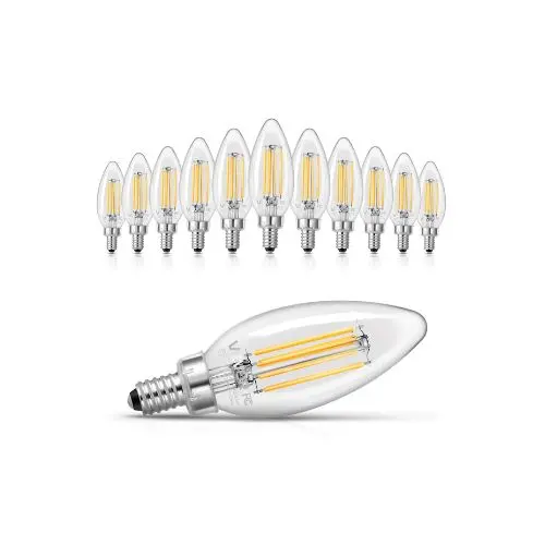 Traditional Warm White Led Candelabra Led Candle Light Bulbs Decorative Style 1