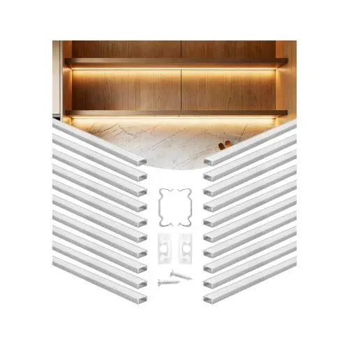 U-Profile 3.3 Ft Led Strip Aluminum Channel With Frosted Cover & Mounting Clips Accessories 1