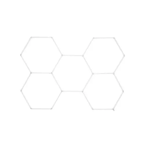 Ultra Bright 26400Lm Modular Hexagon Led Garage Ceiling Lighting 5 Grid System 1