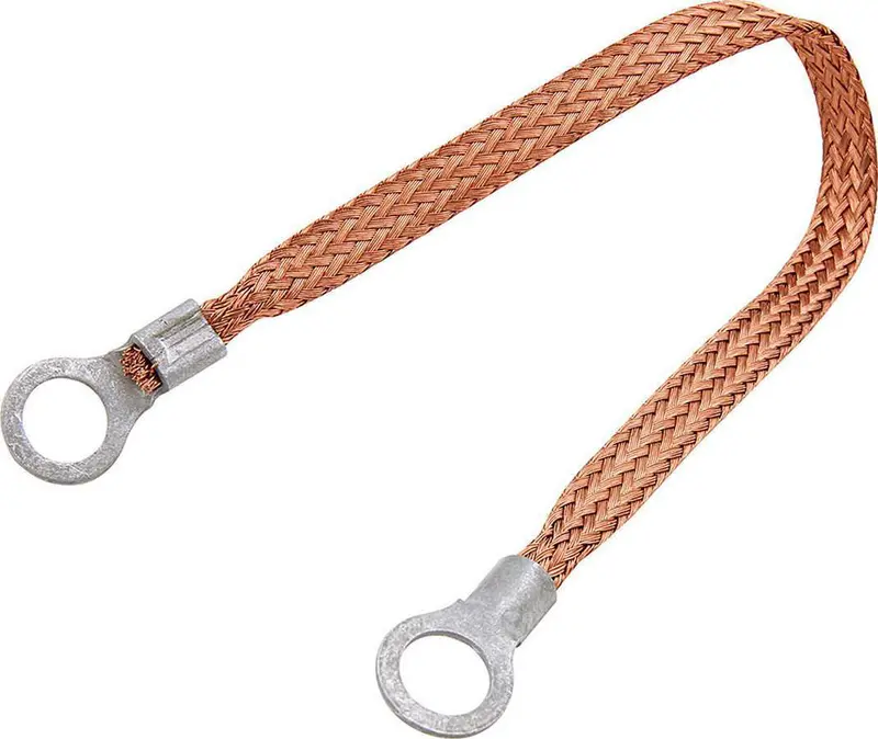Allstar 76330-24 Flexible Copper Ground Strap – 24-Inch Length With 3/8-Inch Ring Terminals 1