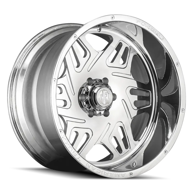 American Truxx Atf1908 Forged Polished Wheel – 24X14, 8X170Mm Bolt Pattern, -76Mm Offset 1