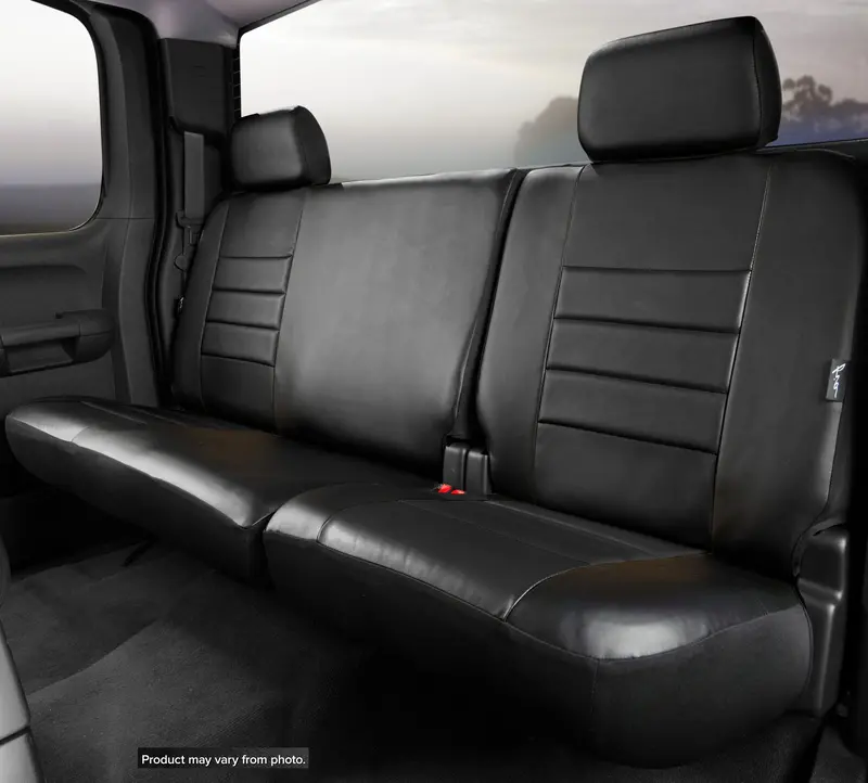 Fia Leatherlite Custom Seat Covers – Slim-Fit, Premium Vinyl-Trimmed Interior Protection (Sl62-48 Blk/Blk) 1