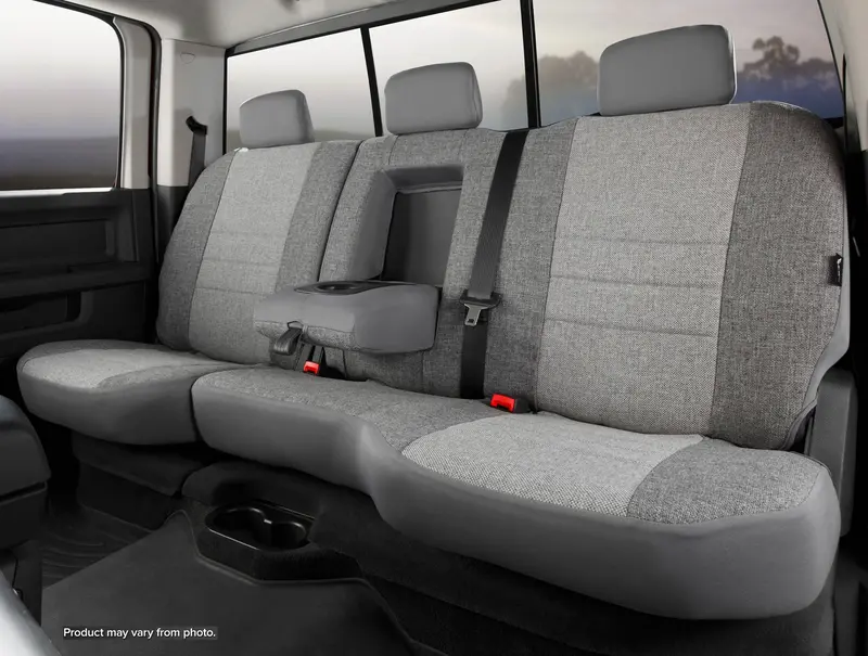 Fia Oe™ Gray Tweed Split 60/40 Custom Seat Covers With Armrest & Storage Pockets 1