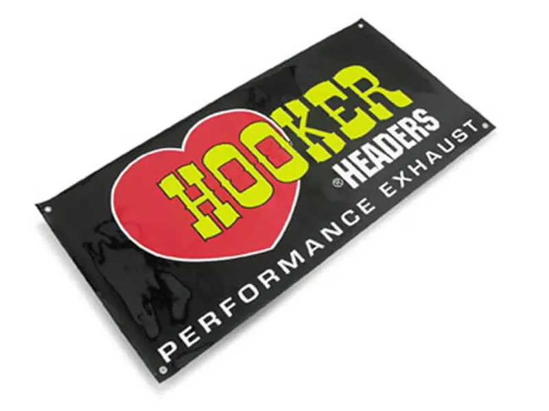 Hooker Classic Banner – 2 Ft. X 4 Ft. Vinyl Flag Featuring Iconic Hooker Logo 1