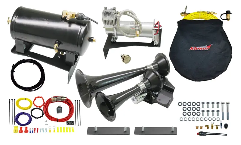 Kleinn Automotive Gmtrk4Xtreme Train Horn System With Integrated Air Compressor For Gm Trucks 1