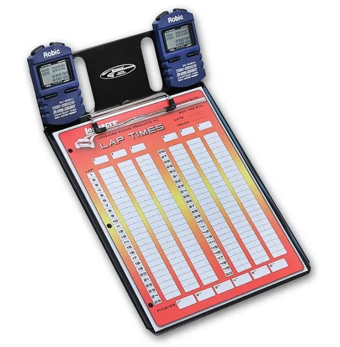 Longacre 52-22321 Dual-Timer Clipboard – Features Two Robic Sc 606W Stopwatches 1