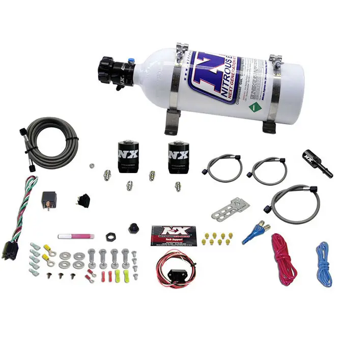 Nitrous Express Hemi/Srt8 Single Nozzle Fly-By-Wire Nitrous System – 35–150 Hp, Includes 5Lb Bottle 1