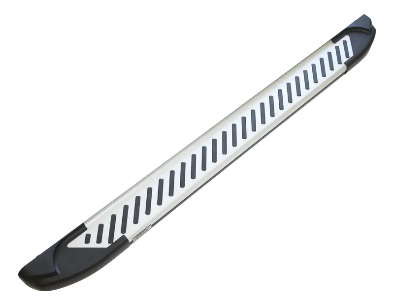 Romik Super Duty Running Boards – Silver Ral-T Series, Fits 2017–2022 Ford Super Cab 1