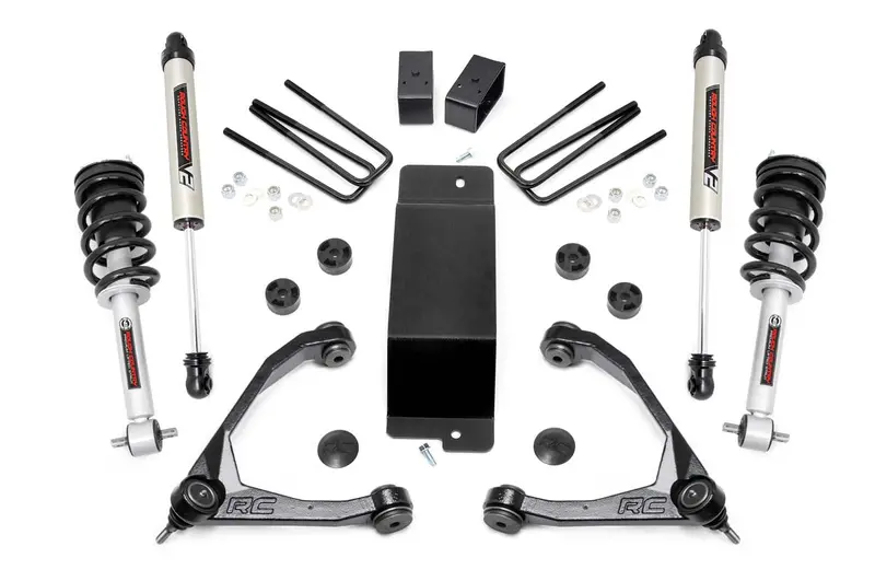 Rough Country 19471 3.5-Inch Lift Kit With N3 Struts, V2 Monotube Shocks, And Ucas For 2014–2016 Silverado/Sierra 1500 4Wd 1
