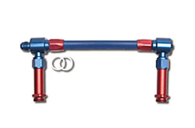 Russell Dual-Inlet Carburetor Fuel Line Kit – Braided Stainless Steel With An Fittings 1