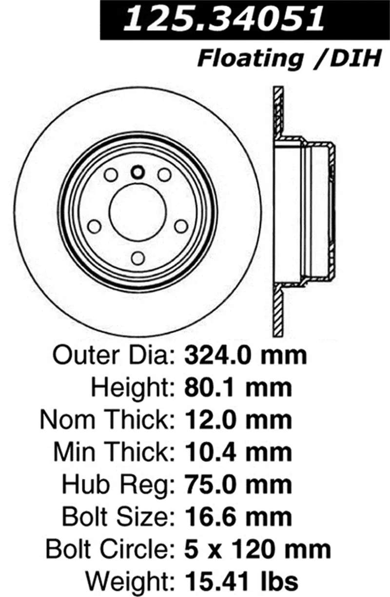 Stoptech 125.34051Cry Rear Cryo-Treated High-Carbon Brake Rotor – Premium Stopping Power 1