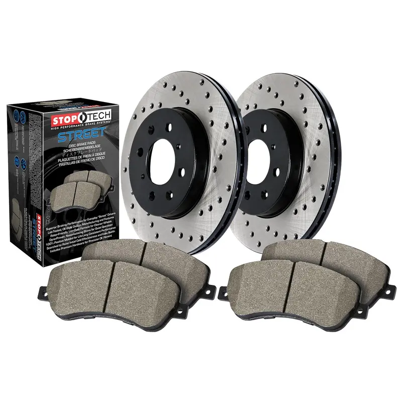Stoptech Drilled Rear Brake Kit – Street Axle Pack (Model 939.44514) 1