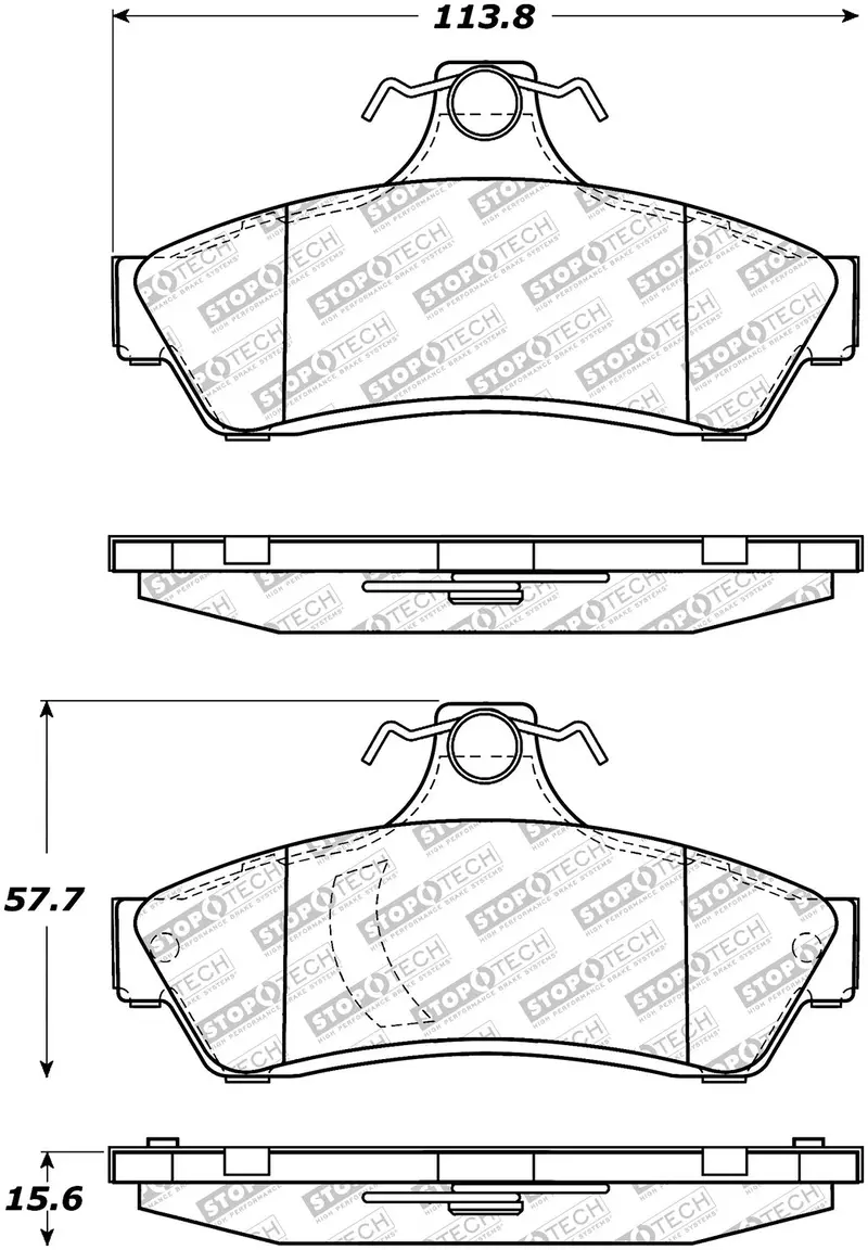 Stoptech Street Select Brake Pads – Quiet, Low-Dust Performance Friction Material 1