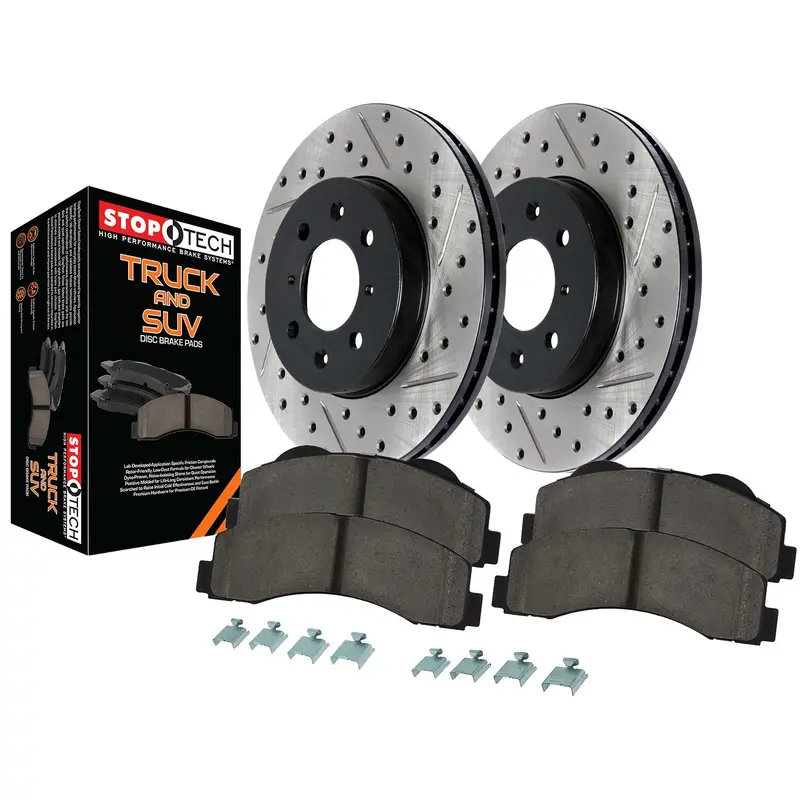 Stoptech Truck Axle Pack – Drilled & Slotted Front Brake Kit (971.66048) 1