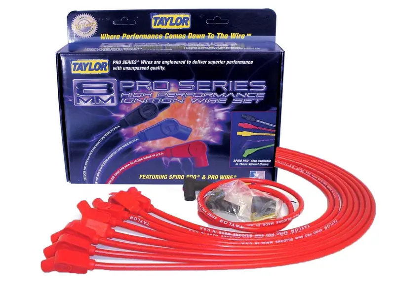 Taylor Cable Spiro-Pro 8Mm Ignition Wire Set – High-Performance Spark Plug Cables 1