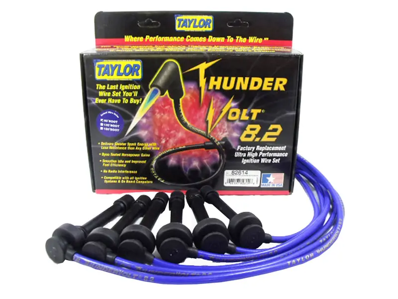 Taylor Cable Thundervolt 8.2Mm Oe-Style Ignition Wire Set – Blue, 9.5" Length 1