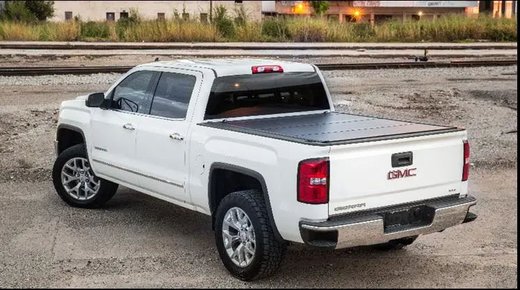 Trailfx Hard Tri-Fold Truck Bed Cover – Aluminum W/ Carpeted Underside, Non-Locking 1